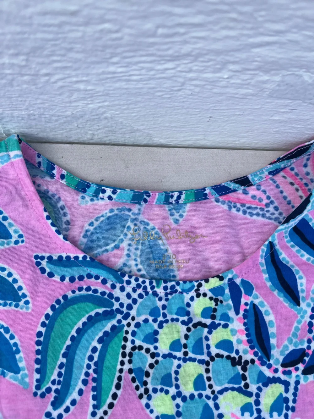 Pink Tropical Pineapple Print Shift Dress - Picture 2 of 6
